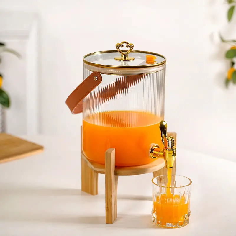 3600Ml Fluted Drink Dispenser With Integrated Handle And Stand 1