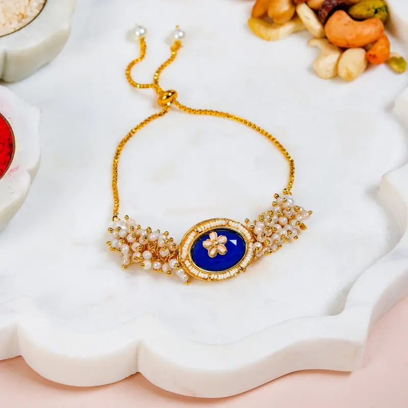 Adjustable Bracelet-Style Rakhi Set For Siblings 1