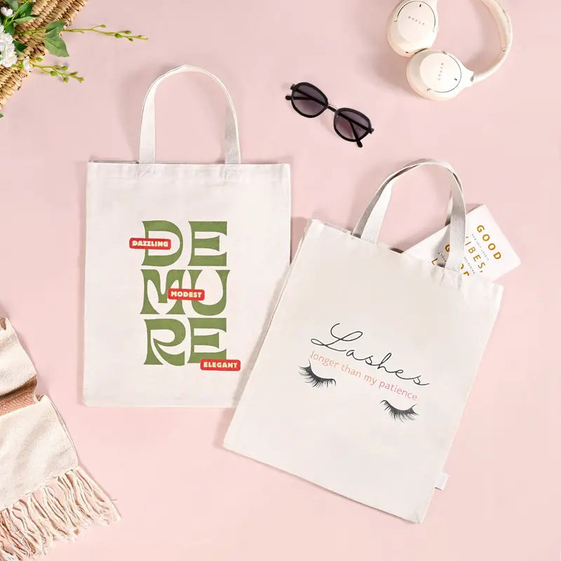 Aesthetic Street-Style Sustainable Tote Bag Set – 2-Pack 1