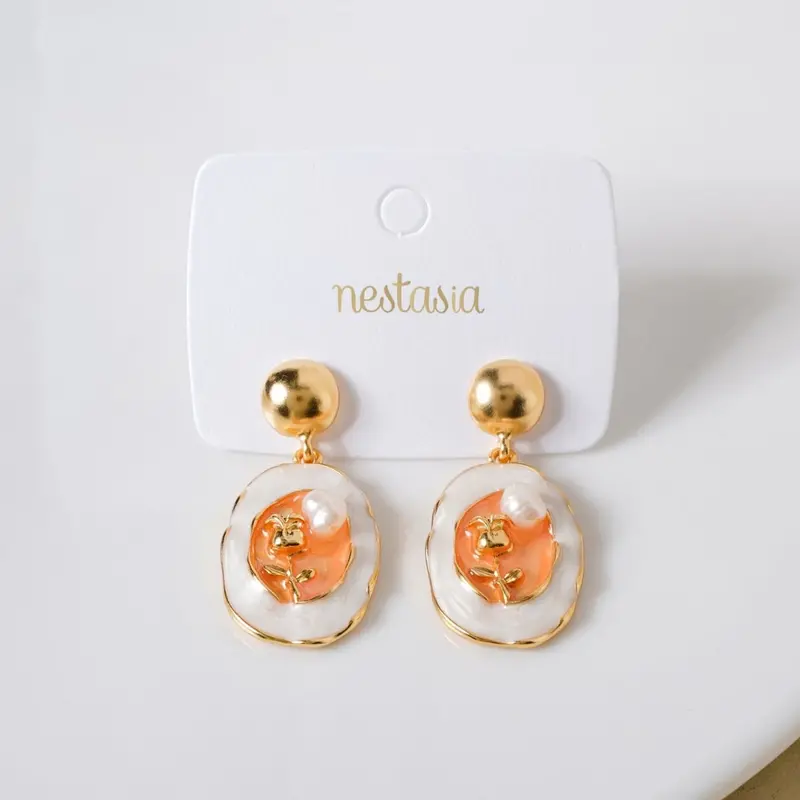 Antique-Inspired Rose Gold Dangle Earrings 1