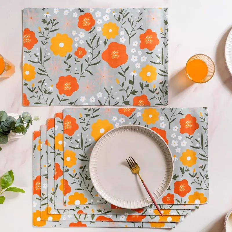 Arancia 6-Piece Premium Cotton Place Mat Set 1