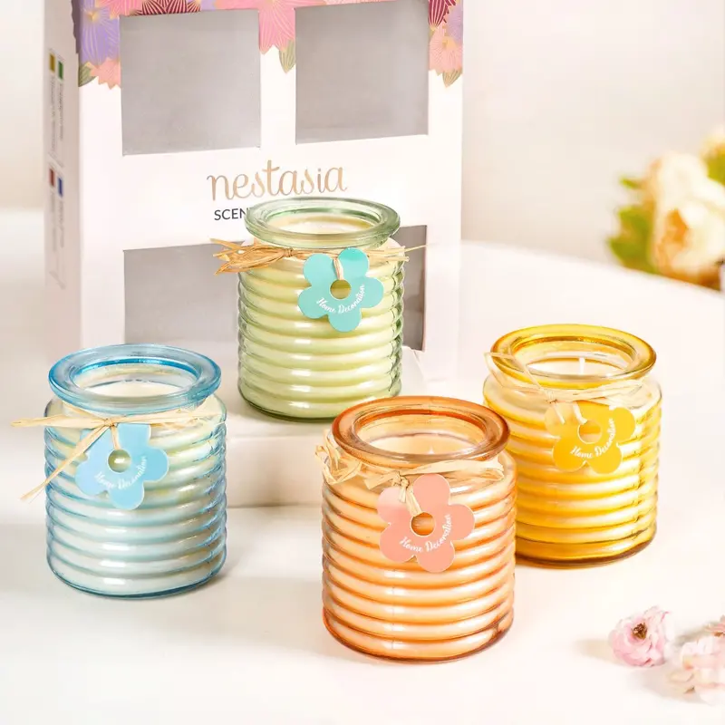 Aromas Of Nature Scented Candle Gift Set – Earthy, Green-Fresh 4-Piece Collection 1
