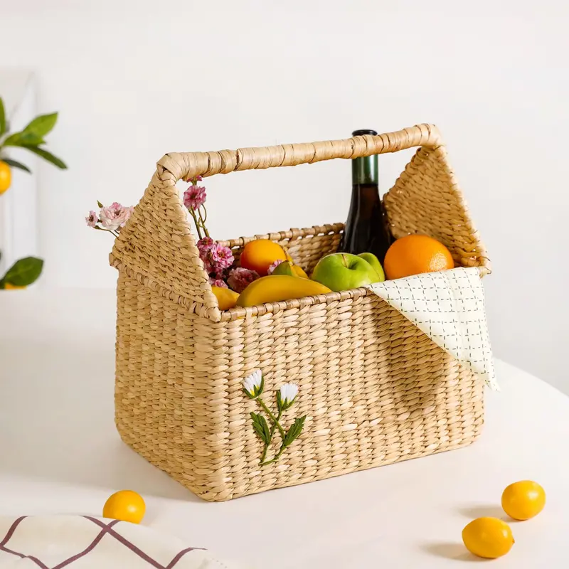 Artisan Kauna Grass Caddy Basket For Kitchen Or Bathroom Storage 1