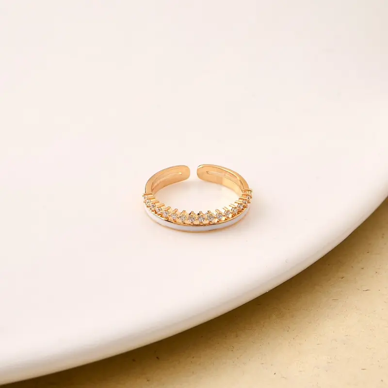 Aurora Blush Gold Accent Ring 1