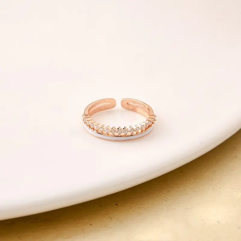 Aurora Blush Rose Gold Fashion Ring 1