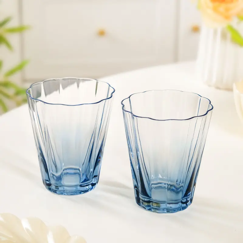 Aurora Ombre Fluted 270Ml Blue Tumblers – Set Of 2 1