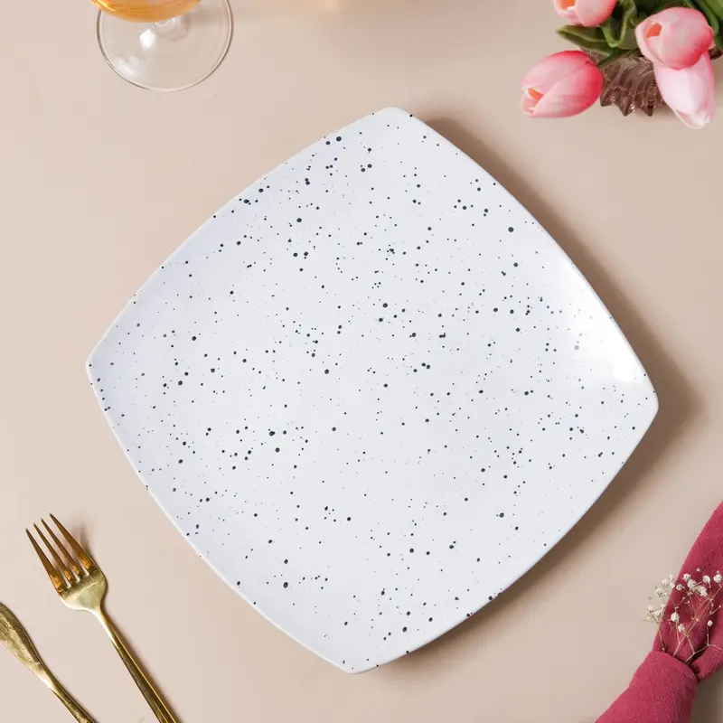 Aylin Textured White Dinner Plate – 10.5-Inch Organic-Finish Ceramic Dish 1