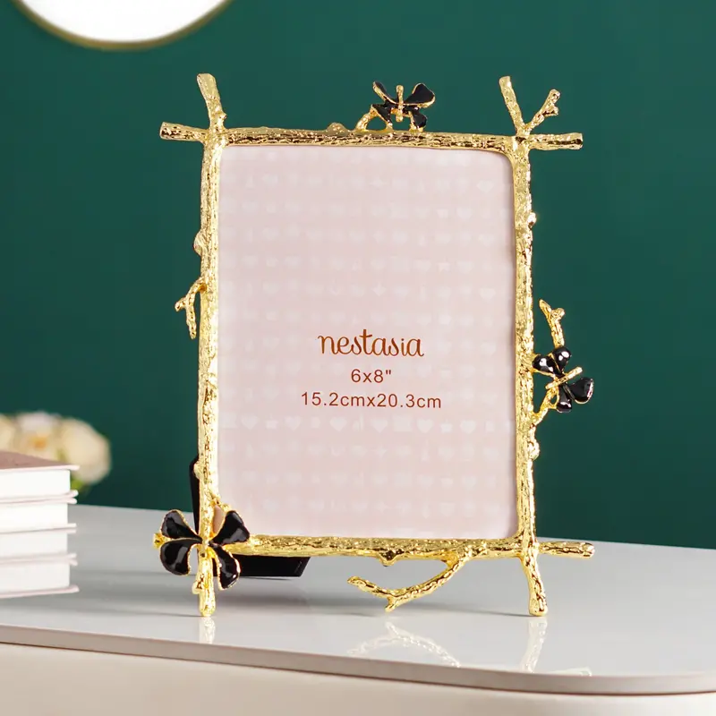 Black & Gold Art Photo Frame – Large 15X20Cm Gallery-Ready 1