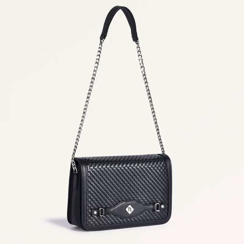 Black Soi Tresse Menue Sling Bag – Sleek Minimalist Crossbody Bag 1