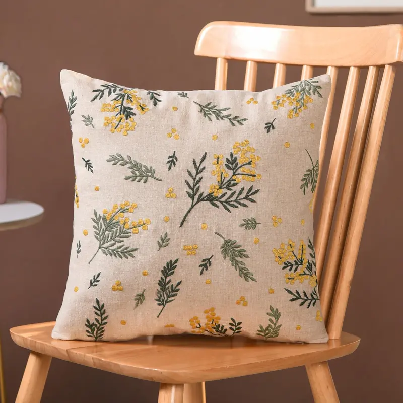 Blooming Dandelions Sofa Cushion Cover – 40X40Cm Light & Airy Pillow Slip 1