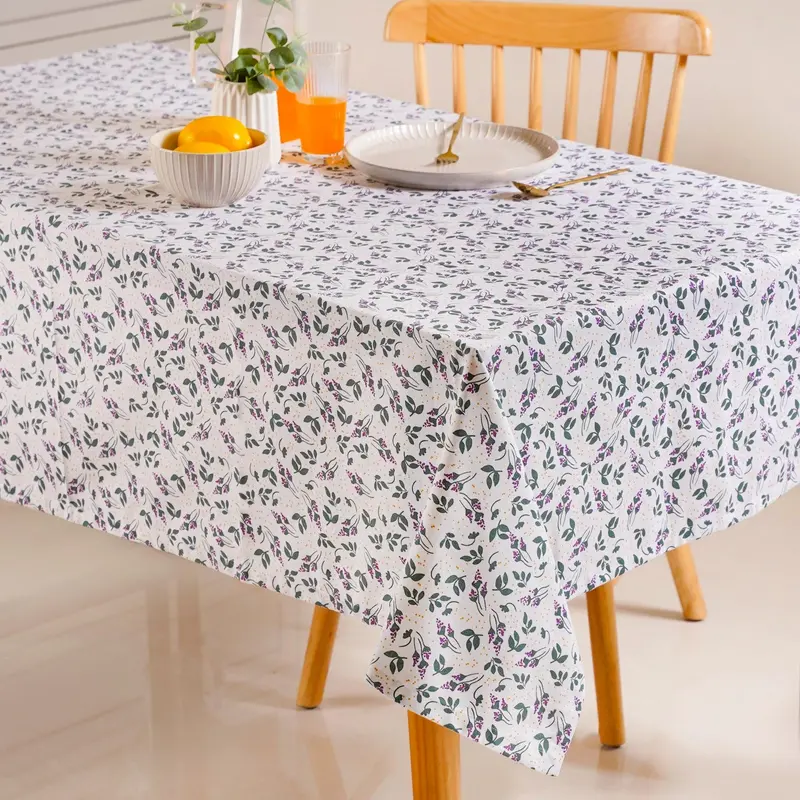 Blooming Lavender 6-Person Premium Cotton Tablecloth (154 X 208 Cm) 1