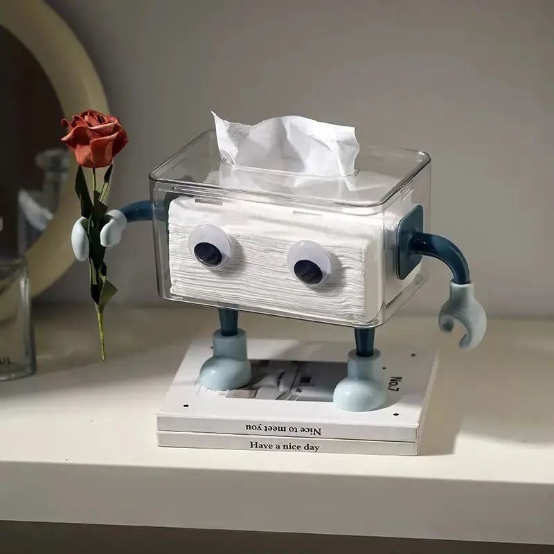 Blue 3D Robot-Shaped Tissue Box 1
