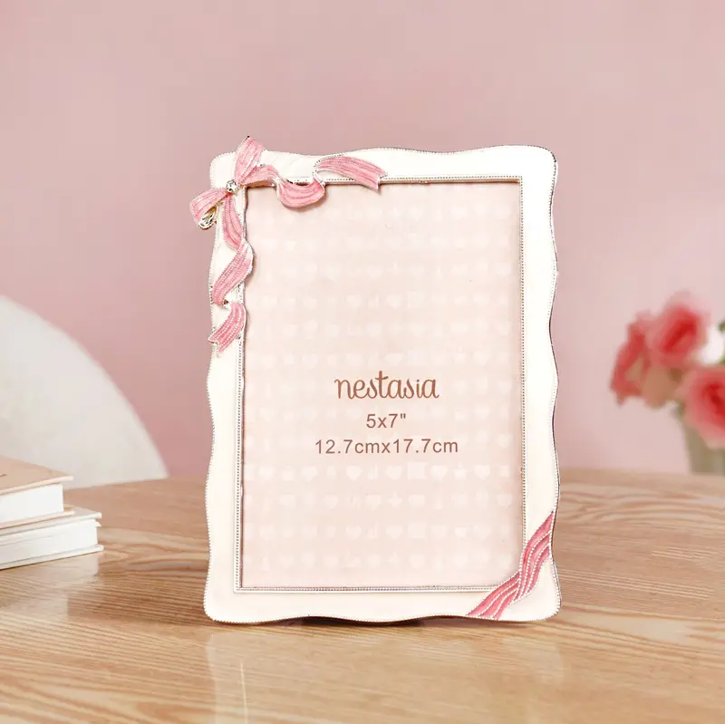 Blush Pink Bow Detail Photo Frame – Large (13X18Cm) 1