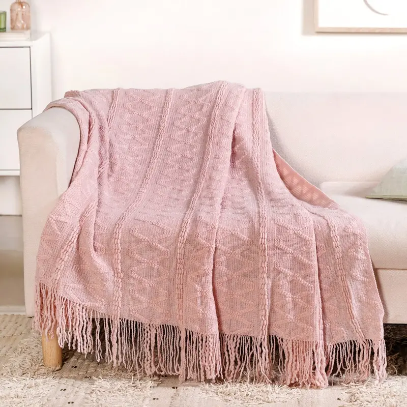 Blush Pink Softcore Lounge Throw 1
