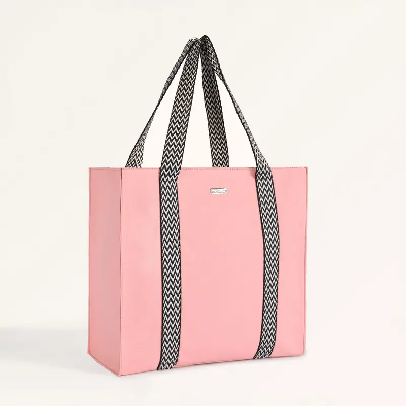 Boho-Inspired Blush Tote Bag – Everyday Carry With Textured Finish 1