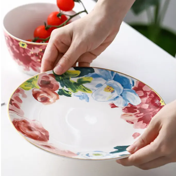 Botanical Floral Side Plate – Delicate Patterned Ceramic Accent Dish 1