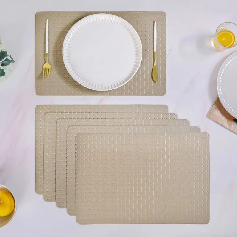 Brown Woven Placemats – Set Of 6 1