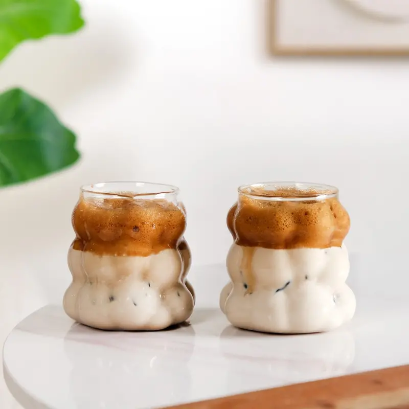 Bubble Cloud-Inspired Glass Tumblers – 2-Pack (400Ml Each) 1