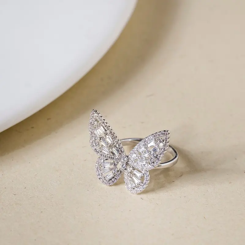 Butterfly Statement Ring In Silver 1