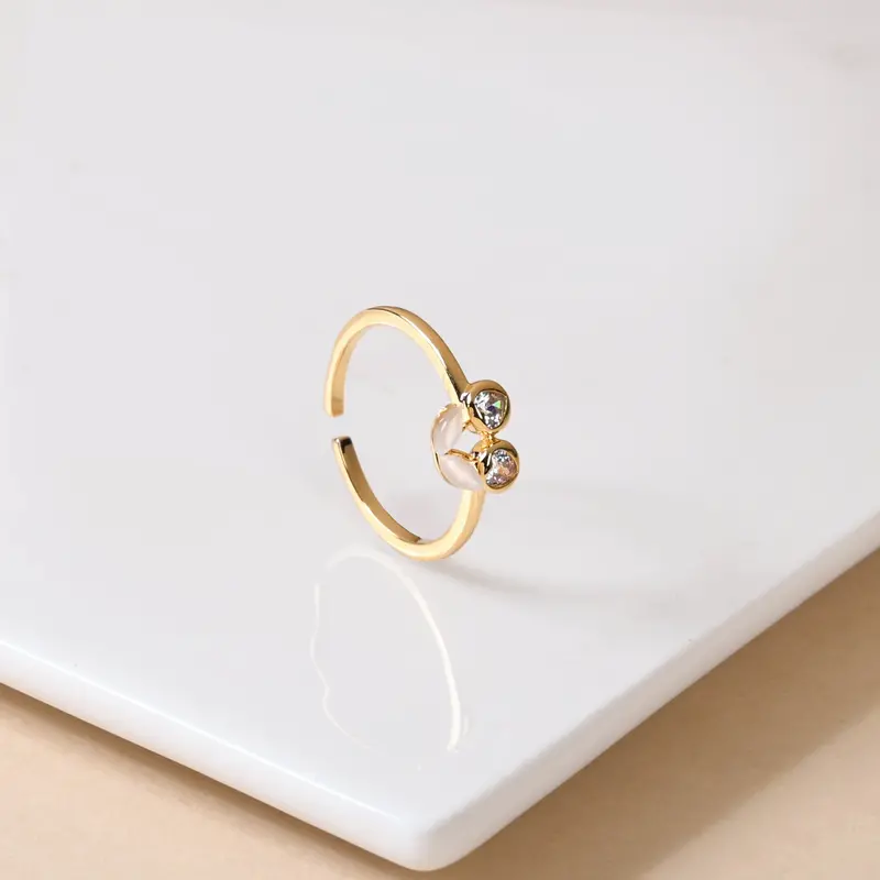 Cherry Glow Luster Gold Ring 1