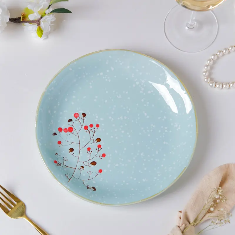 Cherry-Red Gloss Finish Dinner Plate – 9 Inch 1