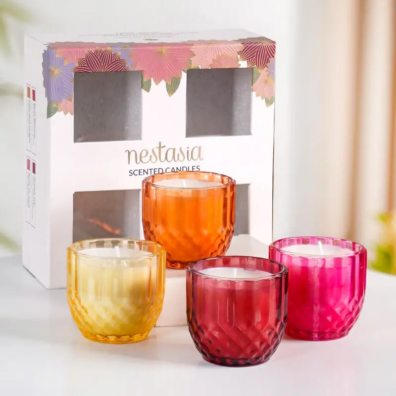 Citrus & Spice Scented Candle Set – Warm, Zesty 4-Piece Ensemble 1