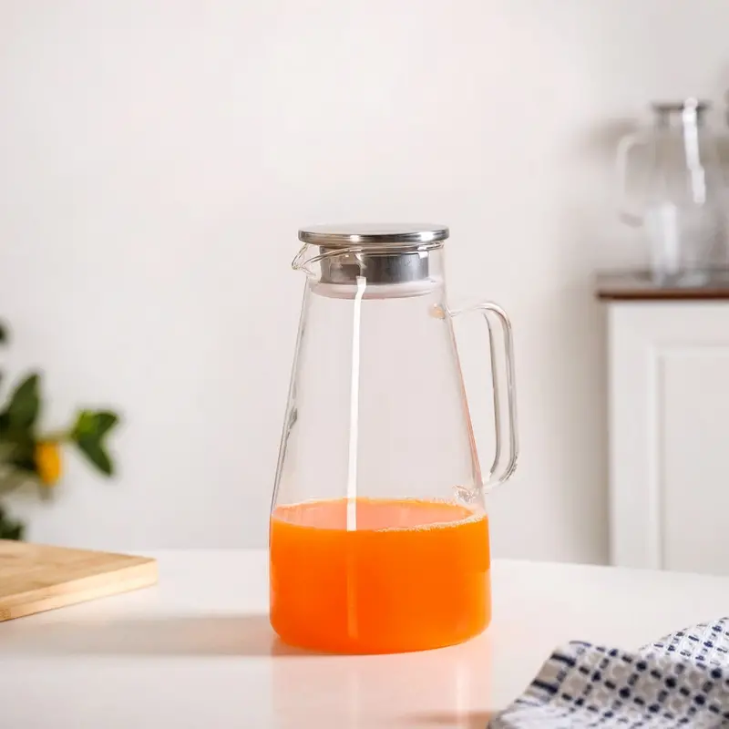 Clear Heavy-Duty Glass Beverage Jug – 1500Ml 1