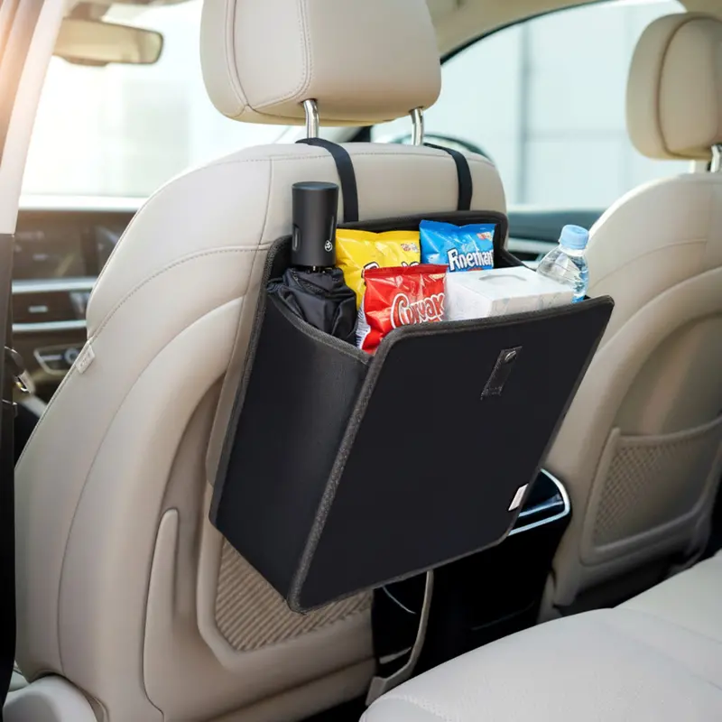 Collapsible Multi-Compartment Car Organizer For On-The-Go Storage 1