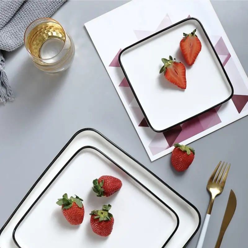 Contemporary Square Salad Serving Plate 1