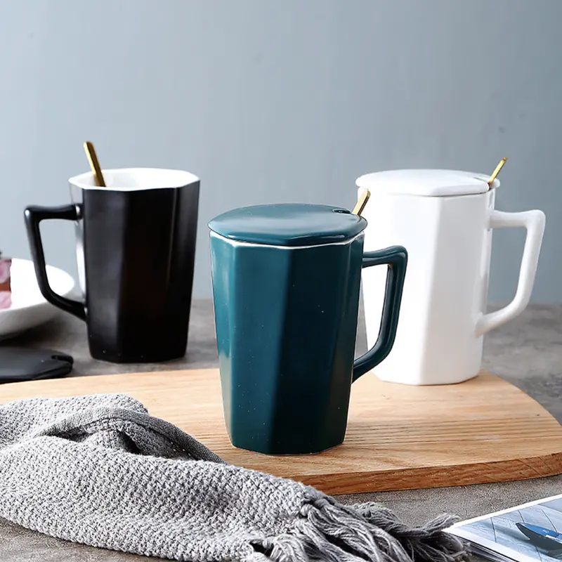 Coordinated Ceramic Mug And Spoon Gift Set 1