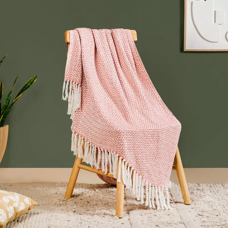 Coral-Weave 100% Cotton Throw Blanket 1