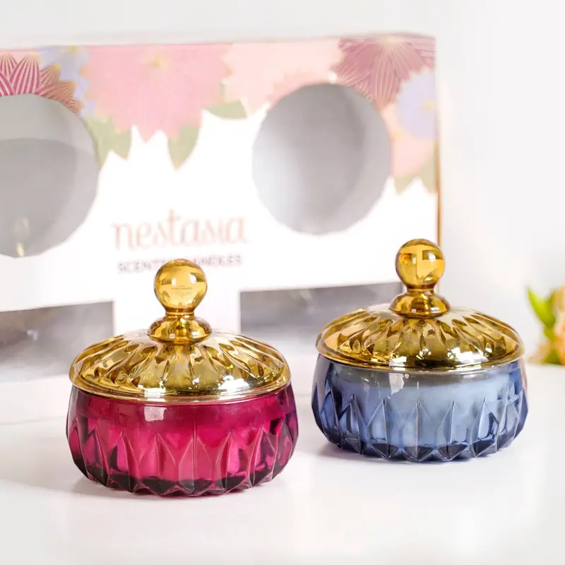 Crisp Linen & Rose Oud Candle Duo – 2 Signature Scented Jars 1