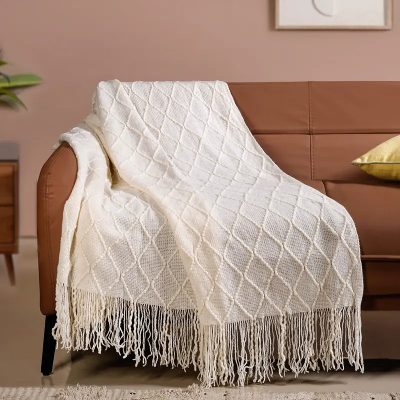 Crisp Pristine White Decorative Throw 1