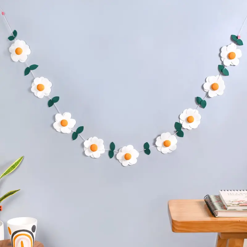 Daisy Chain Bunting – Delicate Floral Wall Decor For Baby Nurseries 1