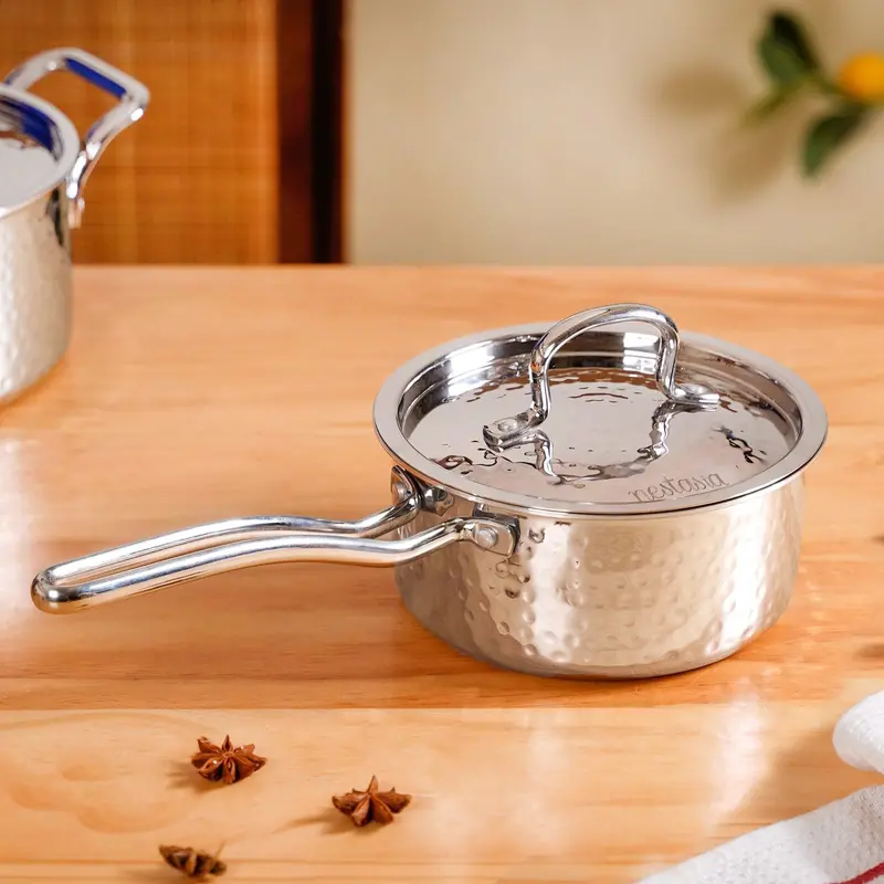 Deep Tri-Ply Stainless Steel Saucepan – 1.5L 1