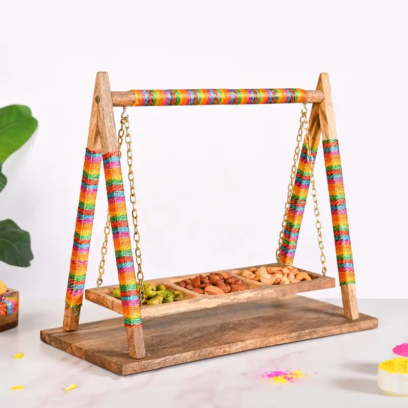 Detachable Wooden Swing Serving Platter 1