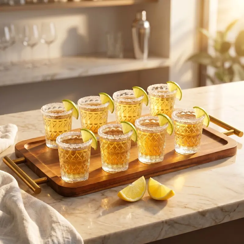 Diamond-Textured Shot Glasses – 12-Piece, 55 Ml Luxe Barware Set 1