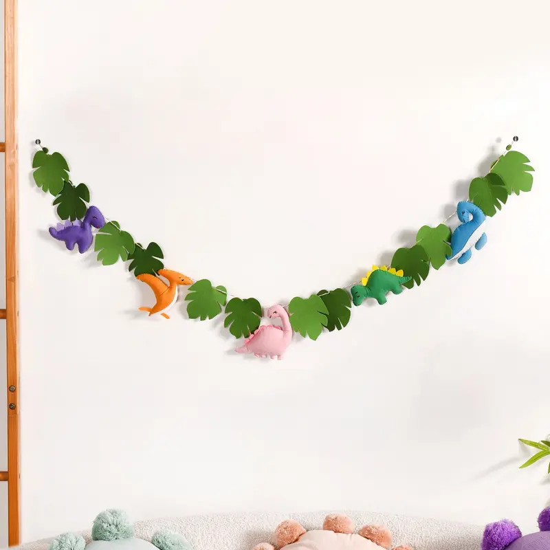 Dinosaur Adventure Bunting – Whimsical Nursery Or Playroom Accent 1
