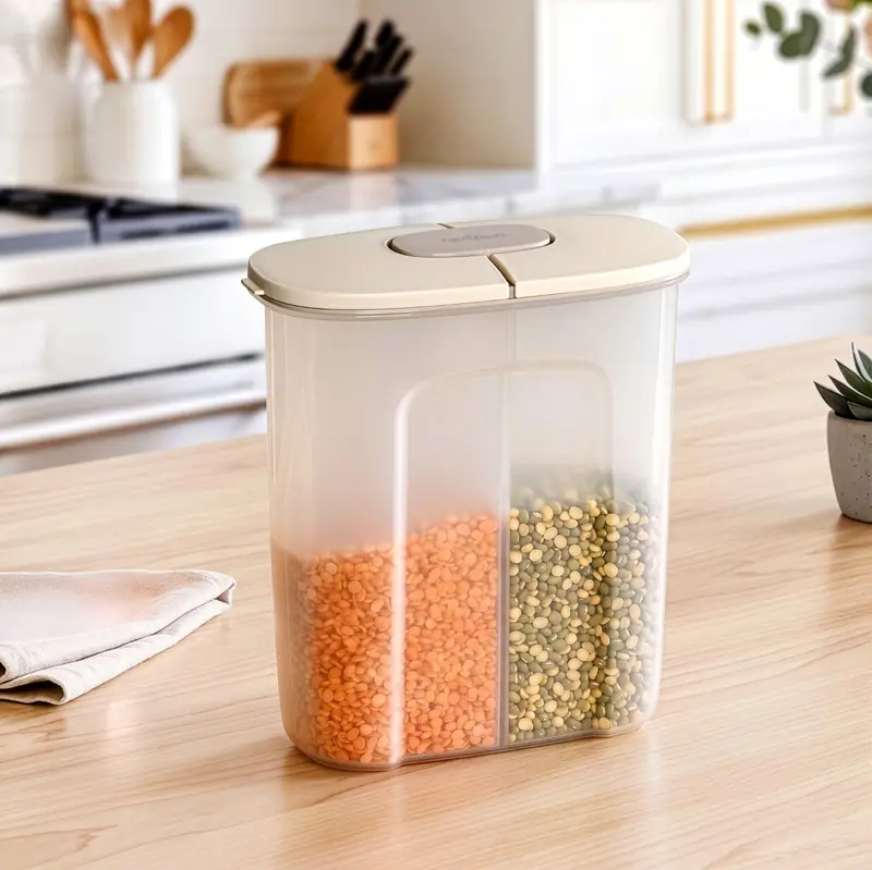 Dual-Zone Airtight Food Storage Box – 2500 Ml Separated Compartments For Meal Prep 1