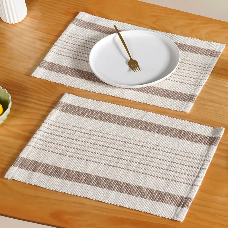 Dune Weave Set Of 6 Organic Cotton Placemats 1