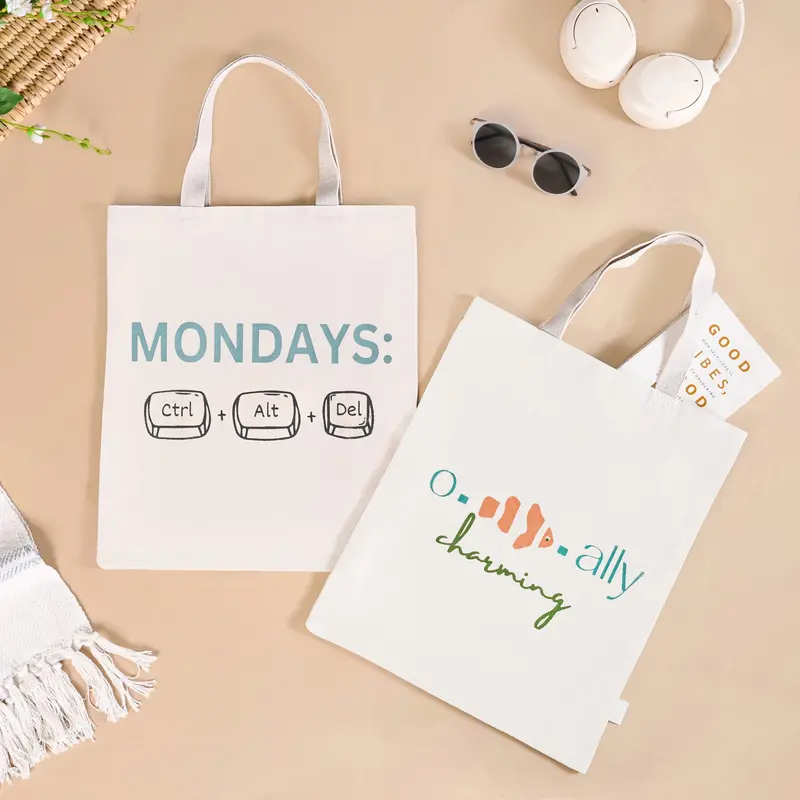 Eco-Conscious Canvas Tote Bag Set – 2-Pack 1