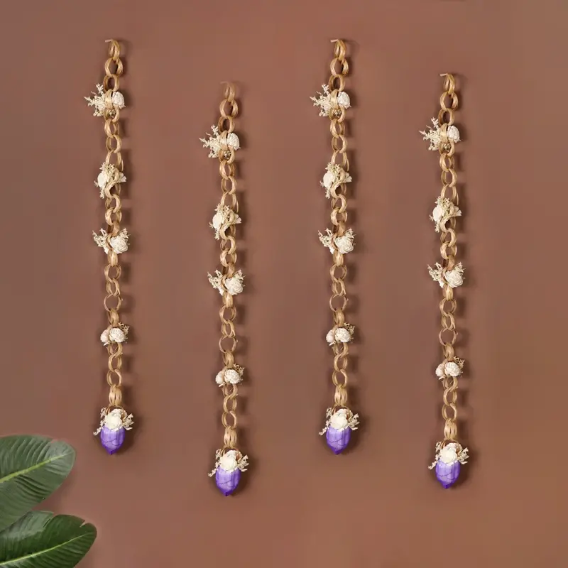 Eco-Conscious Dried Flower Wall Hanging Set (4 Pieces) 1