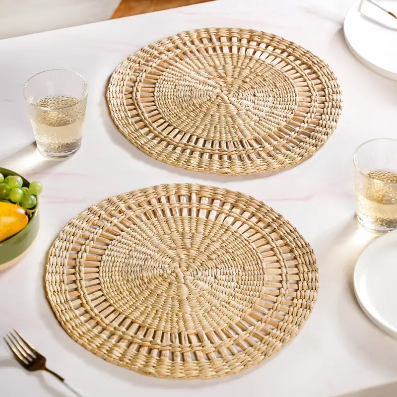 Eco-Friendly Kauna Handwoven Table Mat Set – 2 Pieces, 34 Cm Diameter 1