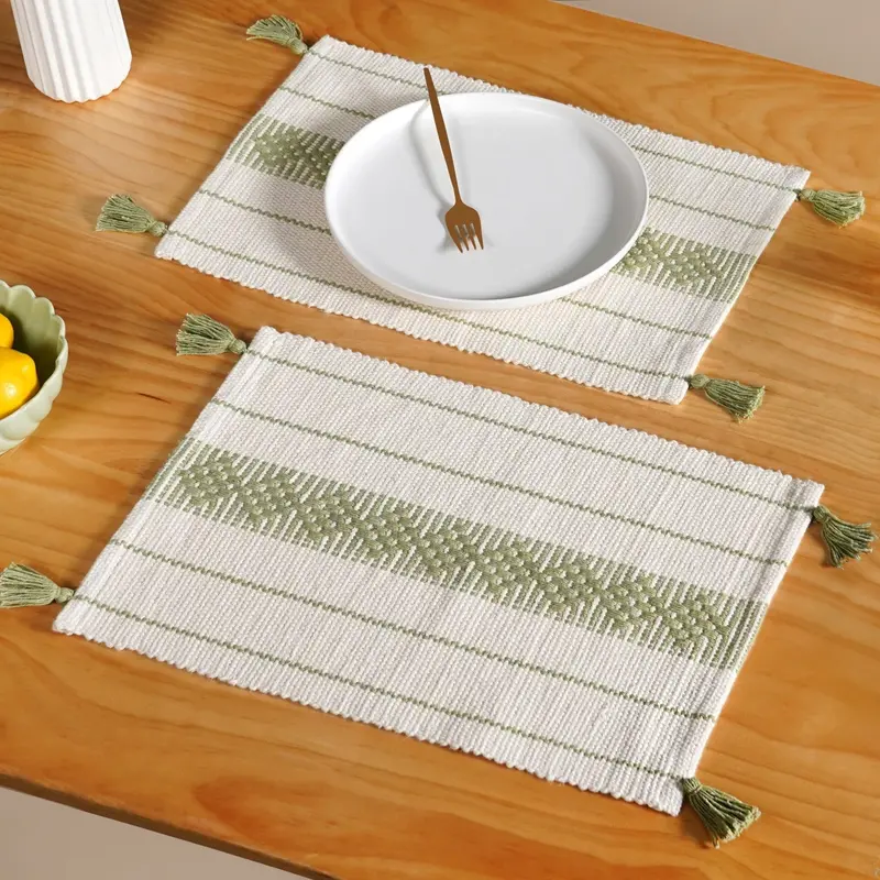 Ecofriendly Woven Cotton Placemats – Set Of 6 1
