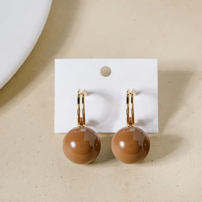 Elegant Brown Grace Drop Dangler Earrings 1