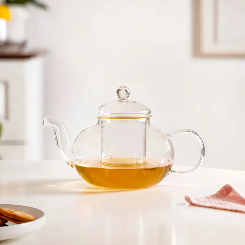 Elegant Royal-Style Glass Teapot With Built-In Infuser – 1000Ml 1