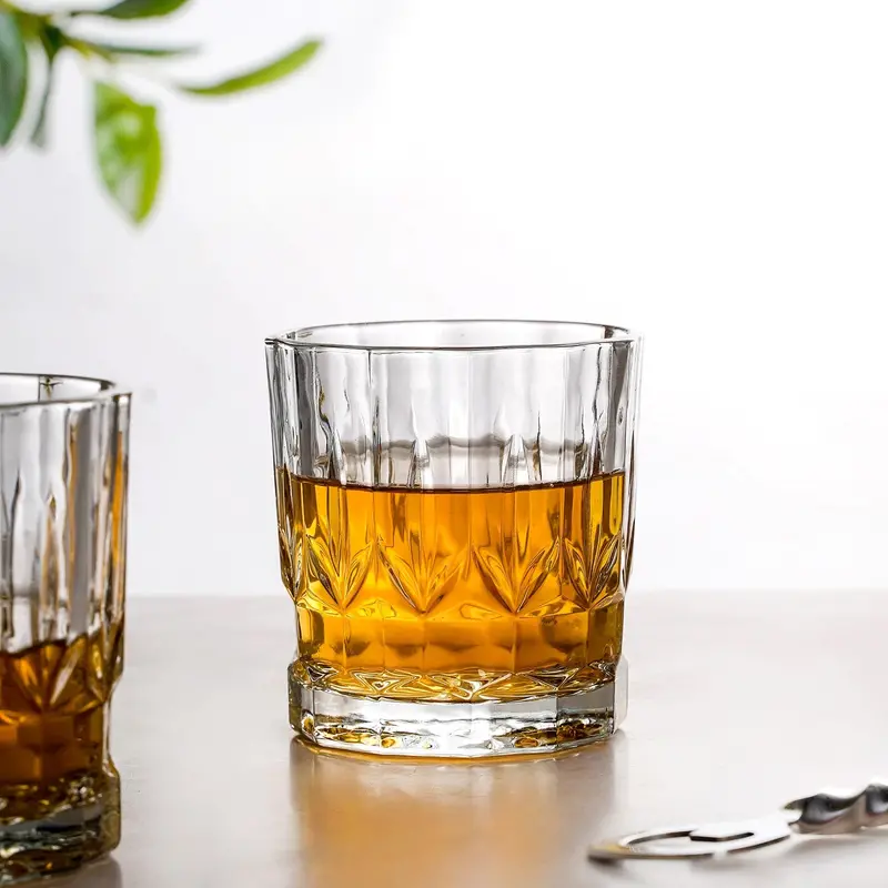 Embossed Heavy-Base Whiskey Tumblers – Premium Set Of 6 (310Ml Each) 1