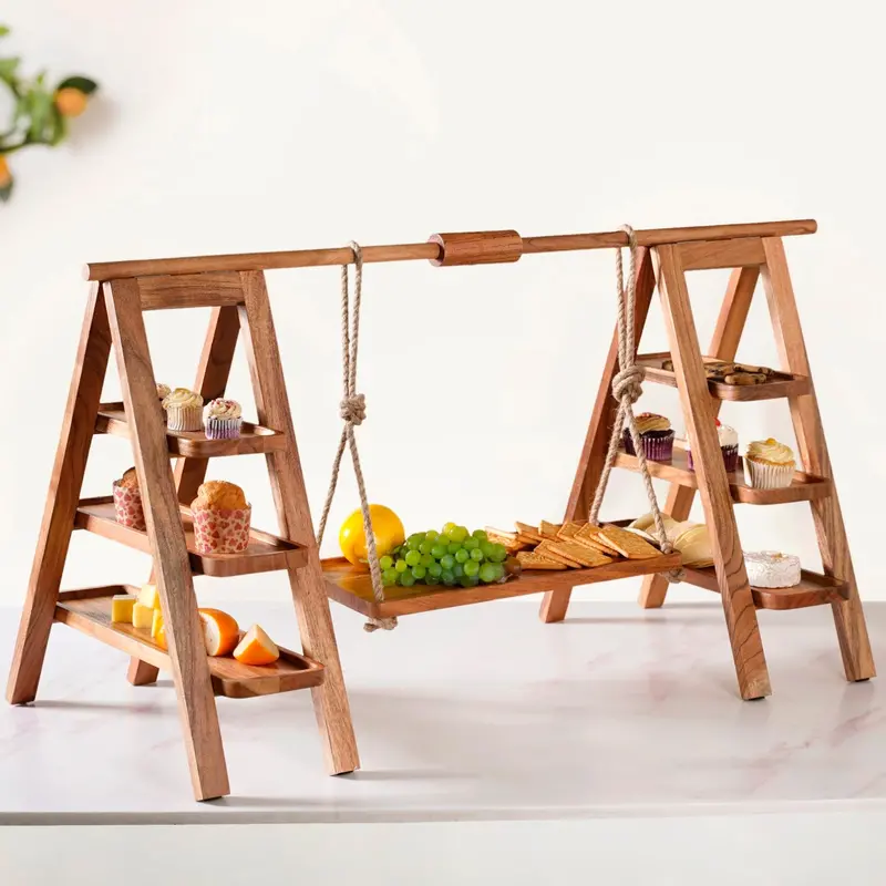 Farmhouse Acacia Wood Mega Party Platter – Large Serving Tray 1