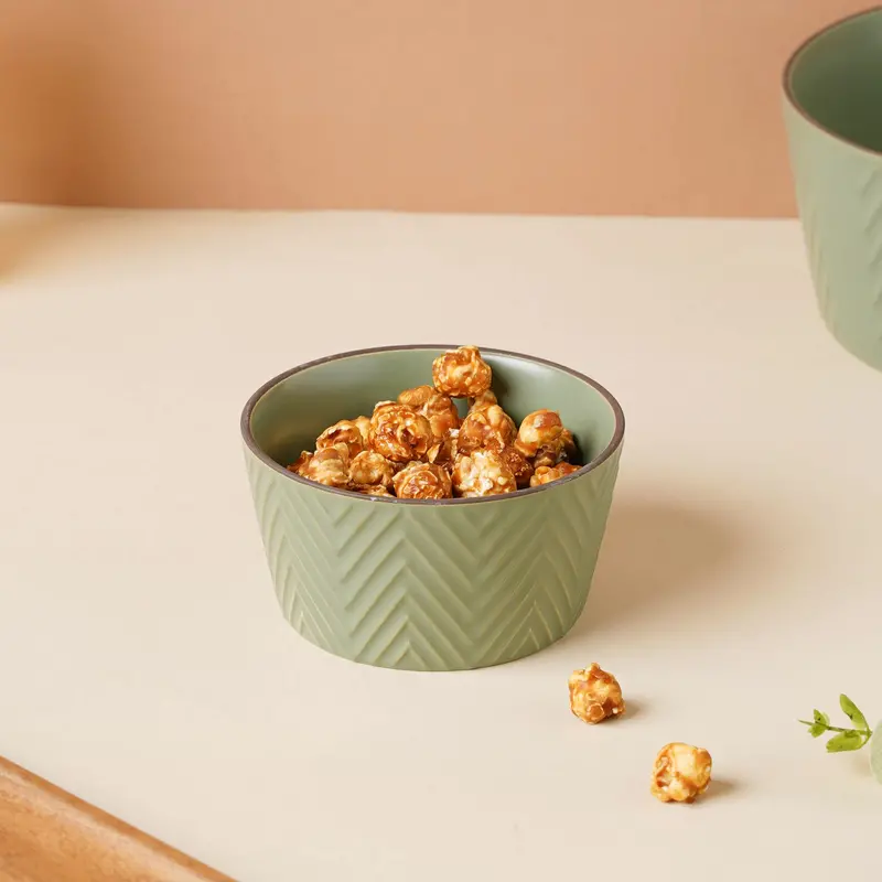 Fern Green Ceramic Soup Bowl – 300 Ml Capacity 1