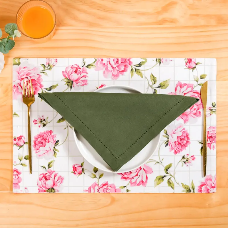 Floral Rouge Olive Green Luxe Napkin Set – Pack Of 4 1